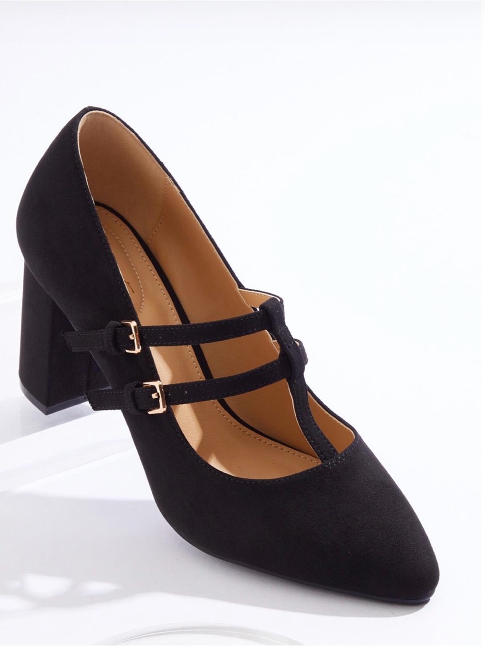 Classic Black Mary Jane Block Heel Pump